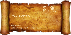 Pap Menta névjegykártya